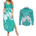 National Asthma Week Australia Couples Matching Summer Maxi Dress and Long Sleeve Button Shirt Strength In Every Breath