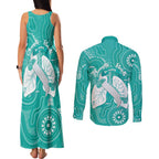 National Asthma Week Australia Couples Matching Tank Maxi Dress and Long Sleeve Button Shirt Strength In Every Breath