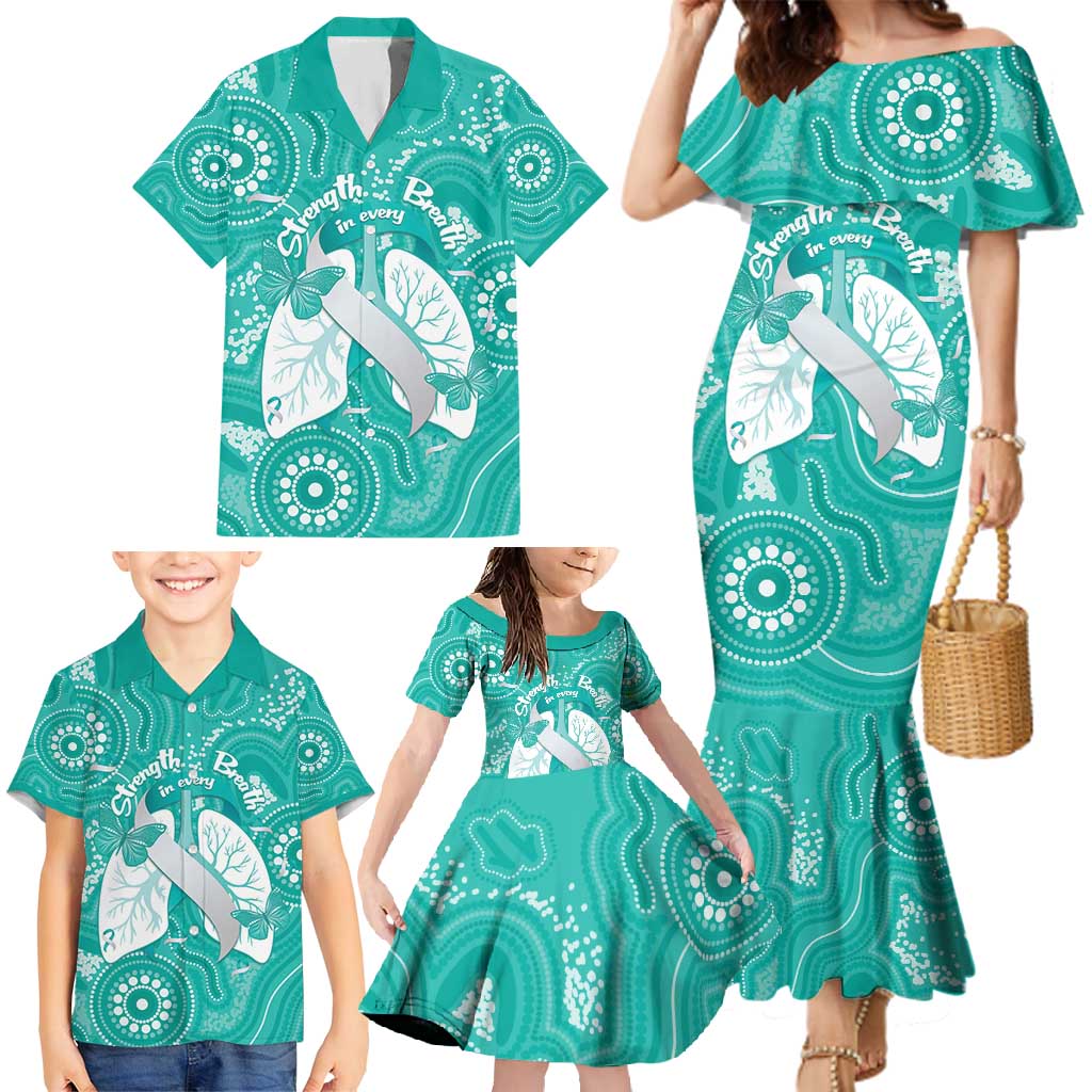 National Asthma Week Australia Family Matching Mermaid Dress and Hawaiian Shirt Strength In Every Breath