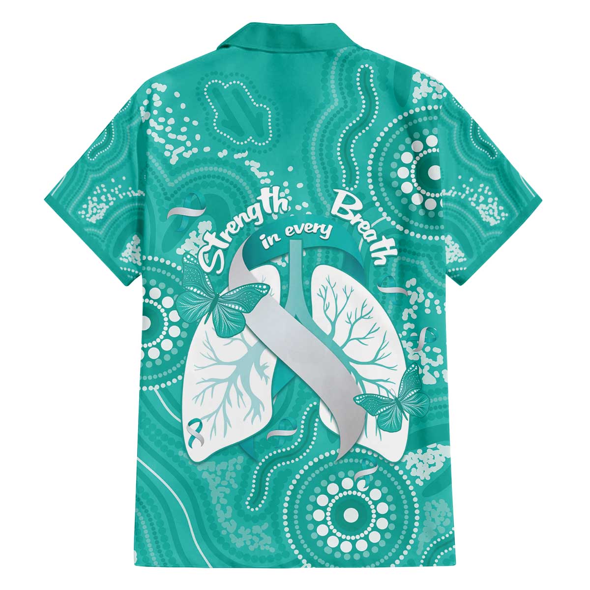 National Asthma Week Australia Family Matching Off The Shoulder Long Sleeve Dress and Hawaiian Shirt Strength In Every Breath