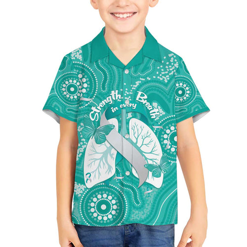 National Asthma Week Australia Family Matching Off The Shoulder Long Sleeve Dress and Hawaiian Shirt Strength In Every Breath