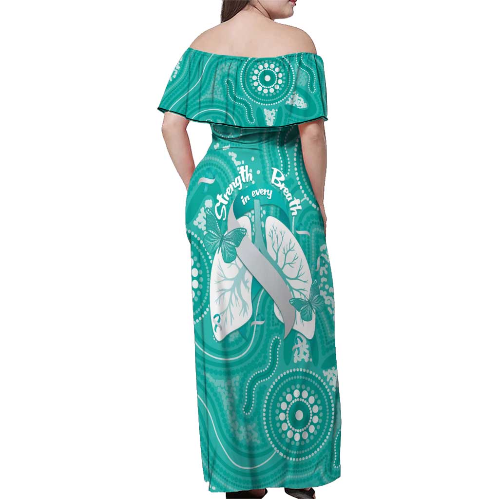 National Asthma Week Australia Family Matching Off Shoulder Maxi Dress and Hawaiian Shirt Strength In Every Breath