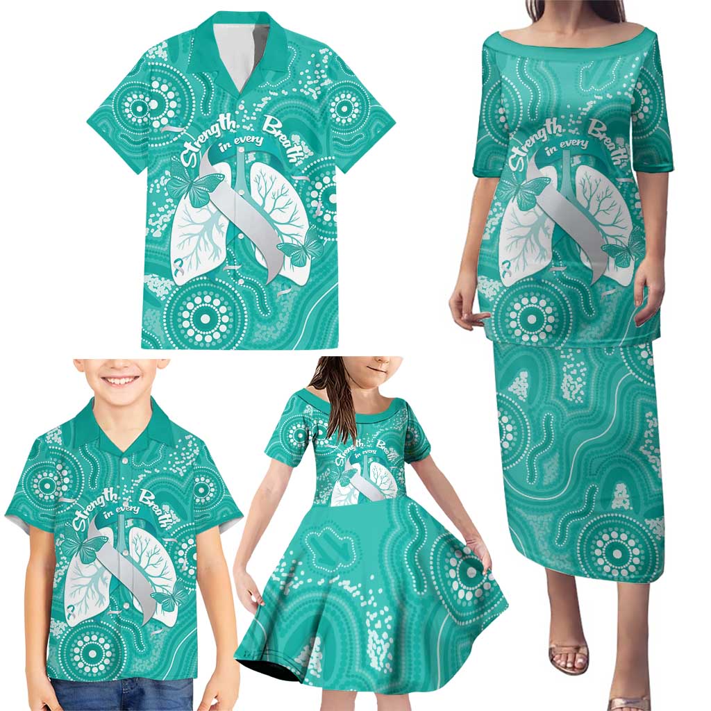 National Asthma Week Australia Family Matching Puletasi and Hawaiian Shirt Strength In Every Breath