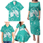National Asthma Week Australia Family Matching Puletasi and Hawaiian Shirt Strength In Every Breath