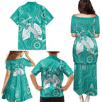 National Asthma Week Australia Family Matching Puletasi and Hawaiian Shirt Strength In Every Breath