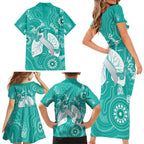National Asthma Week Australia Family Matching Short Sleeve Bodycon Dress and Hawaiian Shirt Strength In Every Breath