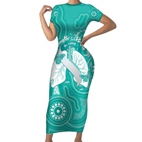 National Asthma Week Australia Family Matching Short Sleeve Bodycon Dress and Hawaiian Shirt Strength In Every Breath