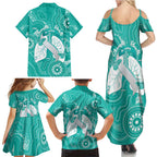 National Asthma Week Australia Family Matching Summer Maxi Dress and Hawaiian Shirt Strength In Every Breath