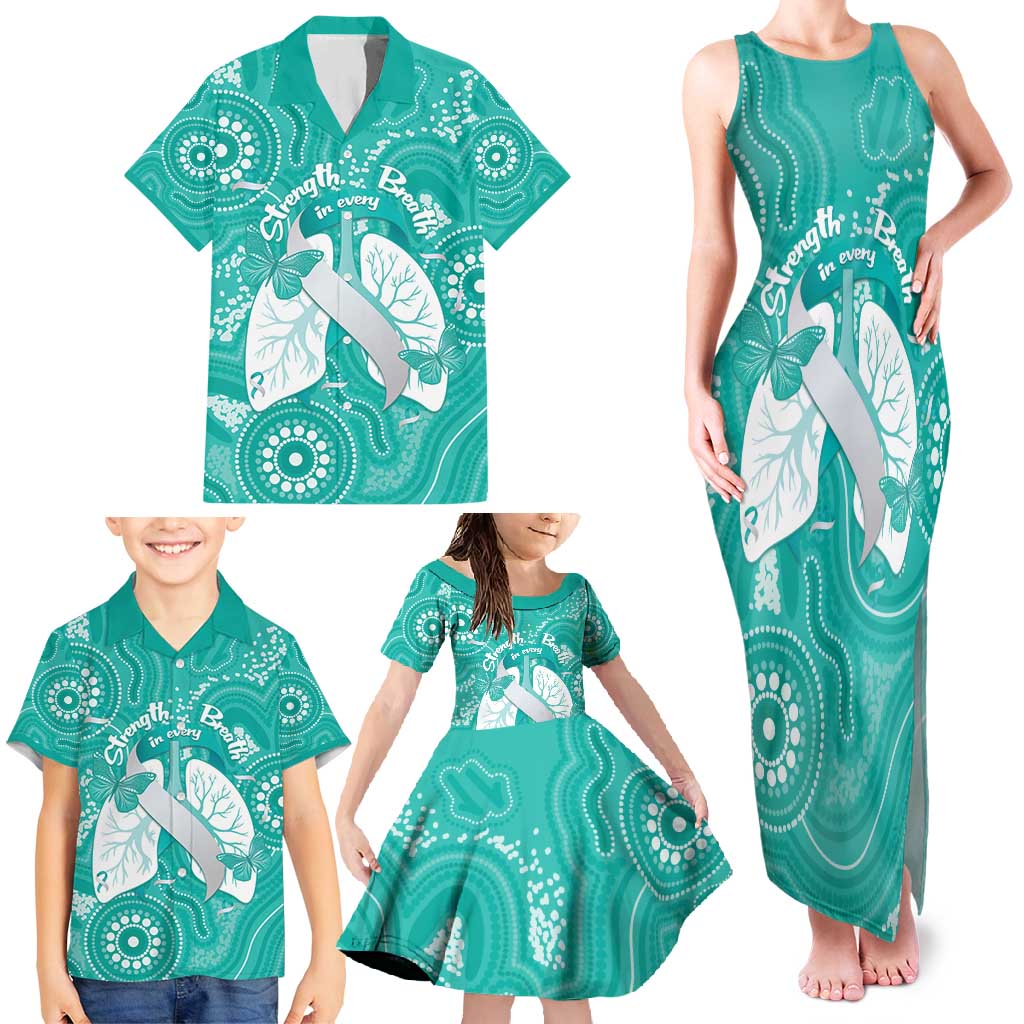National Asthma Week Australia Family Matching Tank Maxi Dress and Hawaiian Shirt Strength In Every Breath
