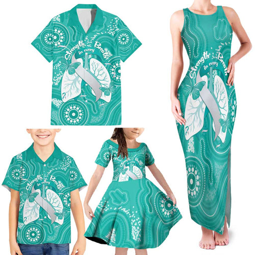 National Asthma Week Australia Family Matching Tank Maxi Dress and Hawaiian Shirt Strength In Every Breath