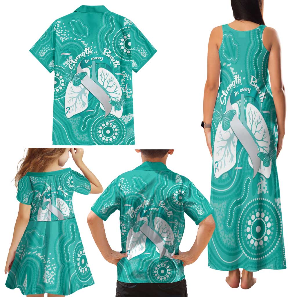 National Asthma Week Australia Family Matching Tank Maxi Dress and Hawaiian Shirt Strength In Every Breath