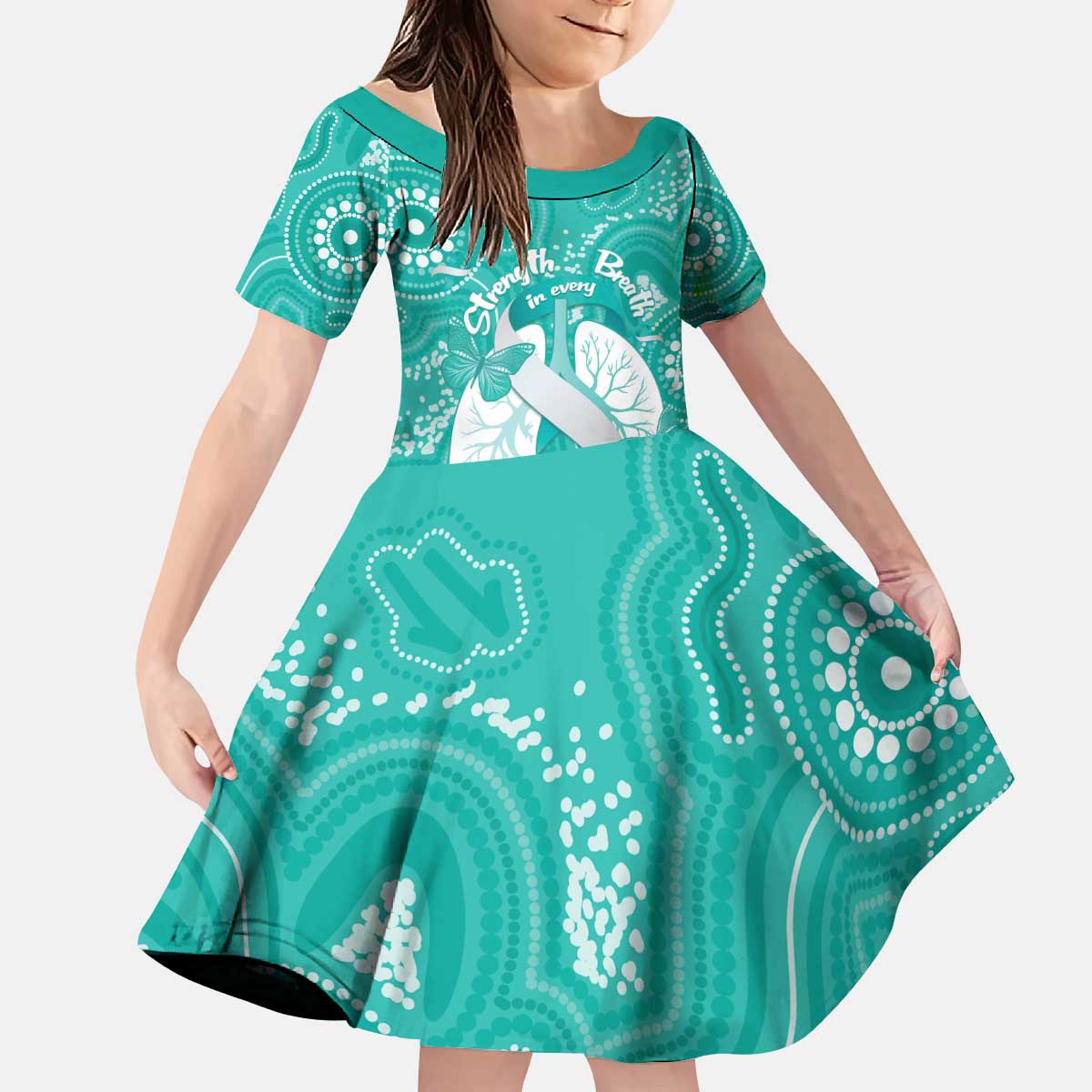 National Asthma Week Australia Kid Short Sleeve Dress Strength In Every Breath