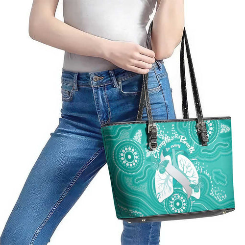 National Asthma Week Australia Leather Tote Bag Strength In Every Breath