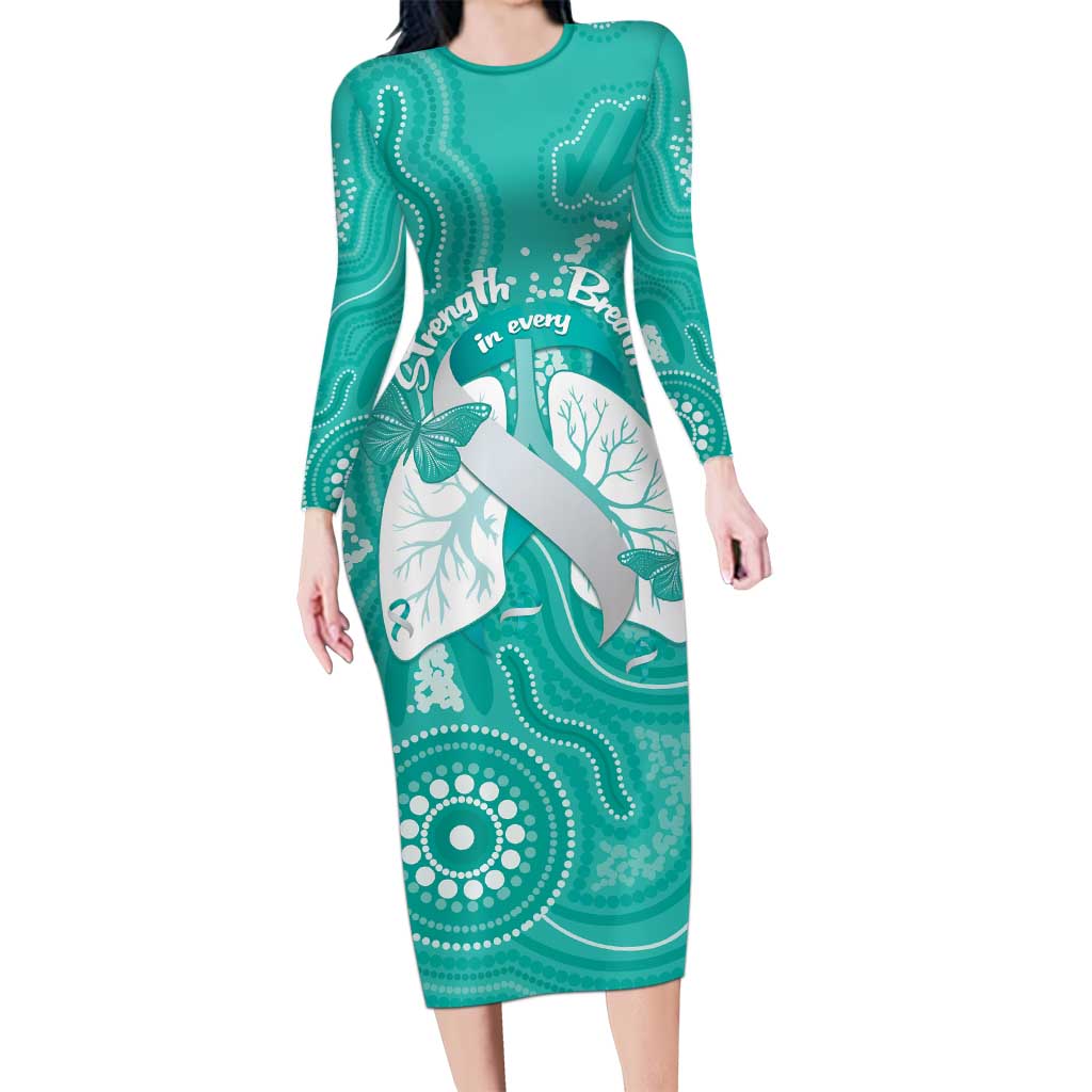 National Asthma Week Australia Long Sleeve Bodycon Dress Strength In Every Breath
