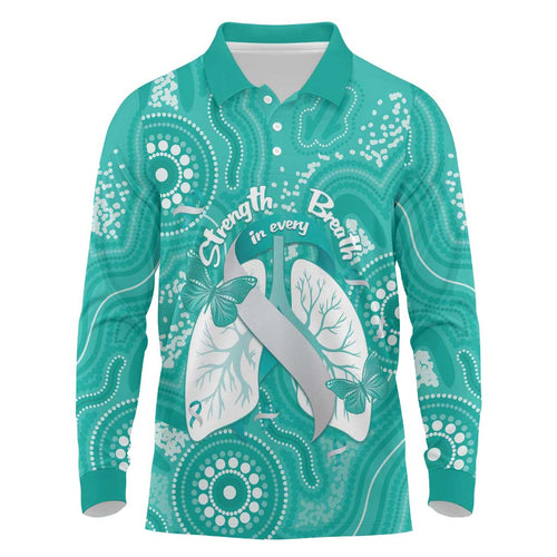 National Asthma Week Australia Long Sleeve Polo Shirt Strength In Every Breath