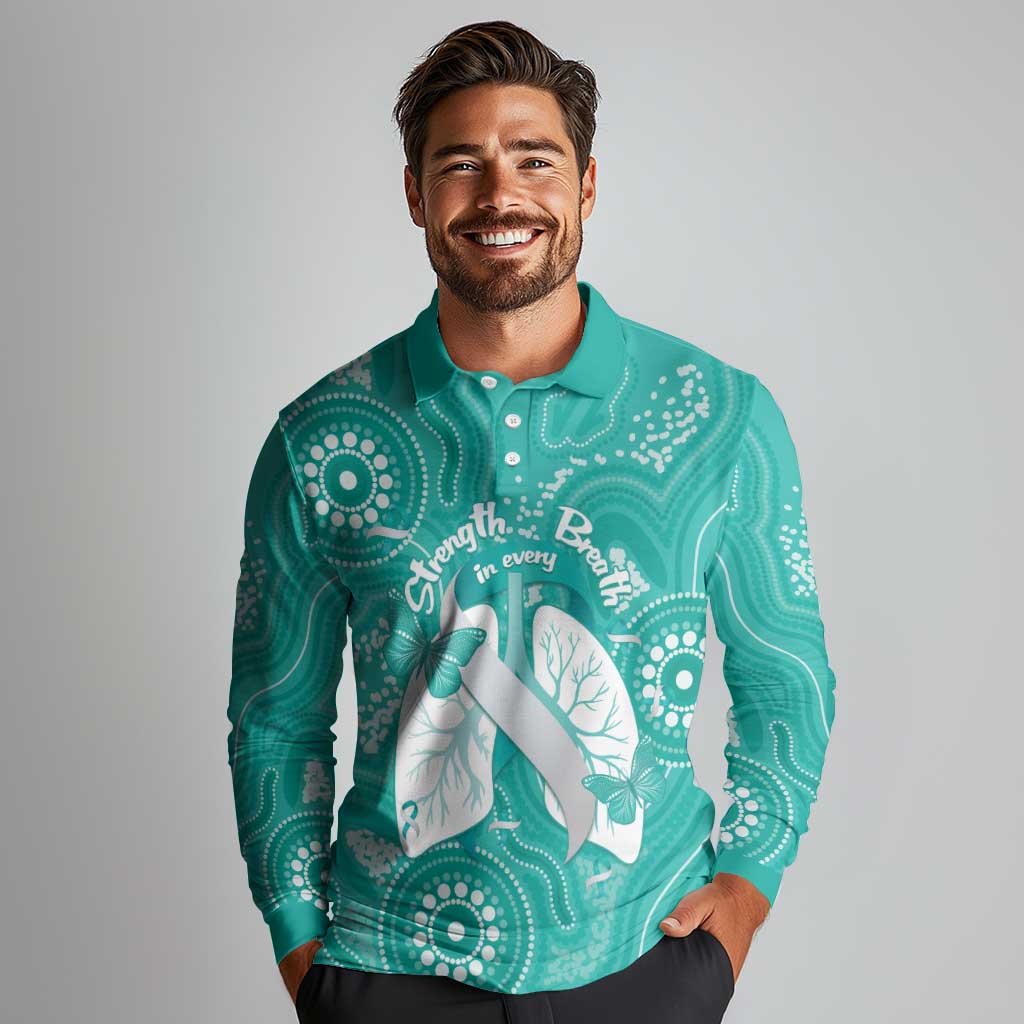 National Asthma Week Australia Long Sleeve Polo Shirt Strength In Every Breath