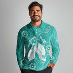 National Asthma Week Australia Long Sleeve Polo Shirt Strength In Every Breath