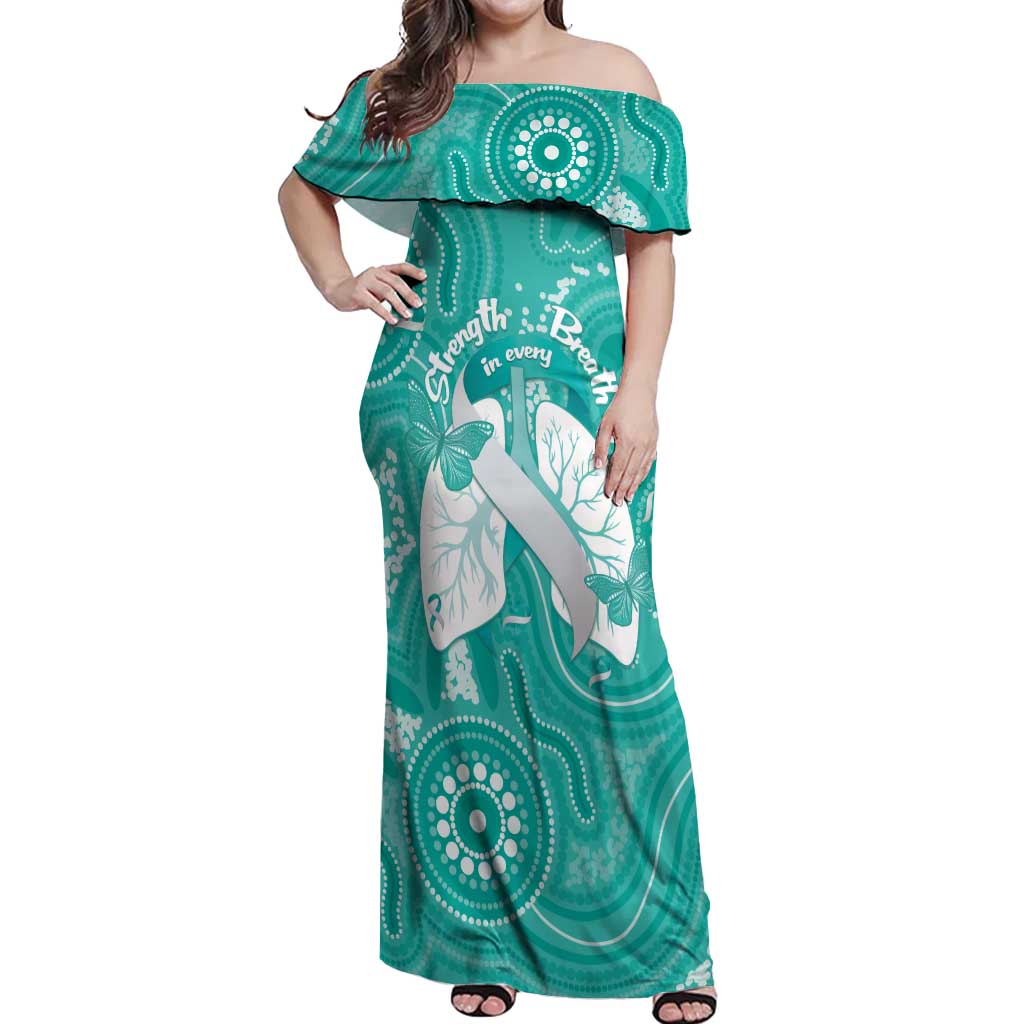 National Asthma Week Australia Off Shoulder Maxi Dress Strength In Every Breath