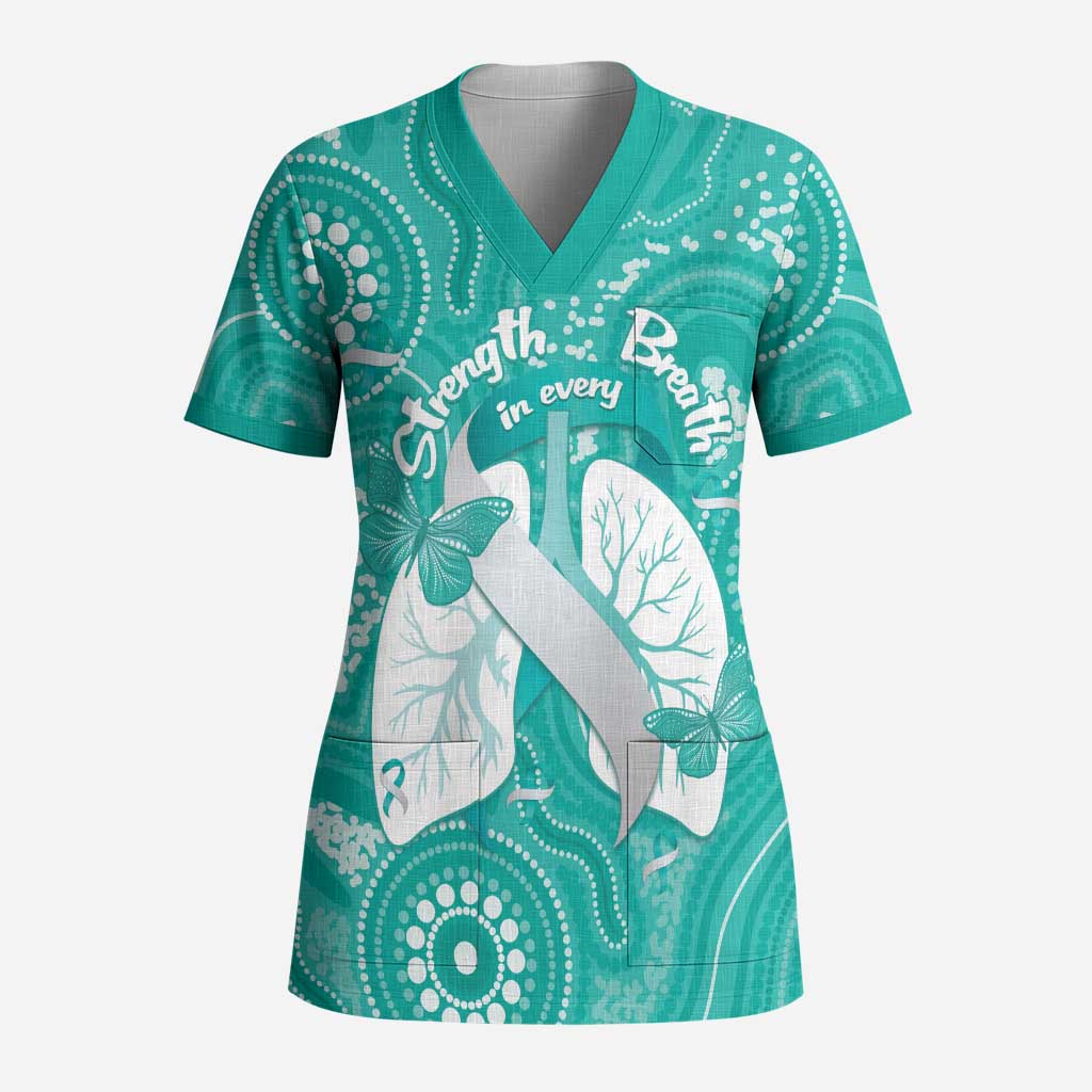 National Asthma Week Australia Scrub Top Strength In Every Breath - Aussie Hoodie
