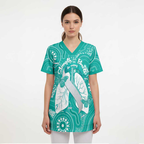National Asthma Week Australia Scrub Top Strength In Every Breath - Aussie Hoodie