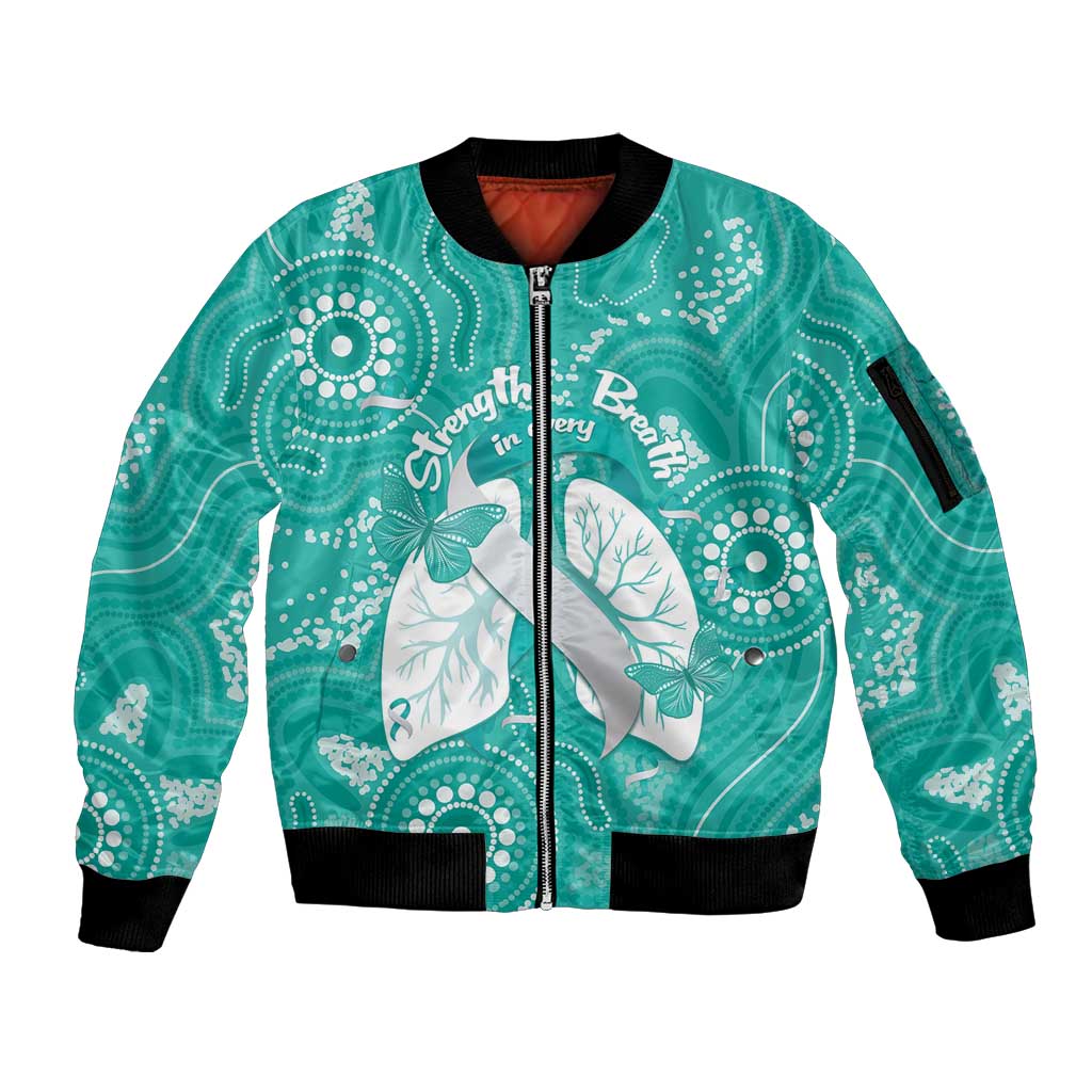 National Asthma Week Australia Sleeve Zip Bomber Jacket Strength In Every Breath