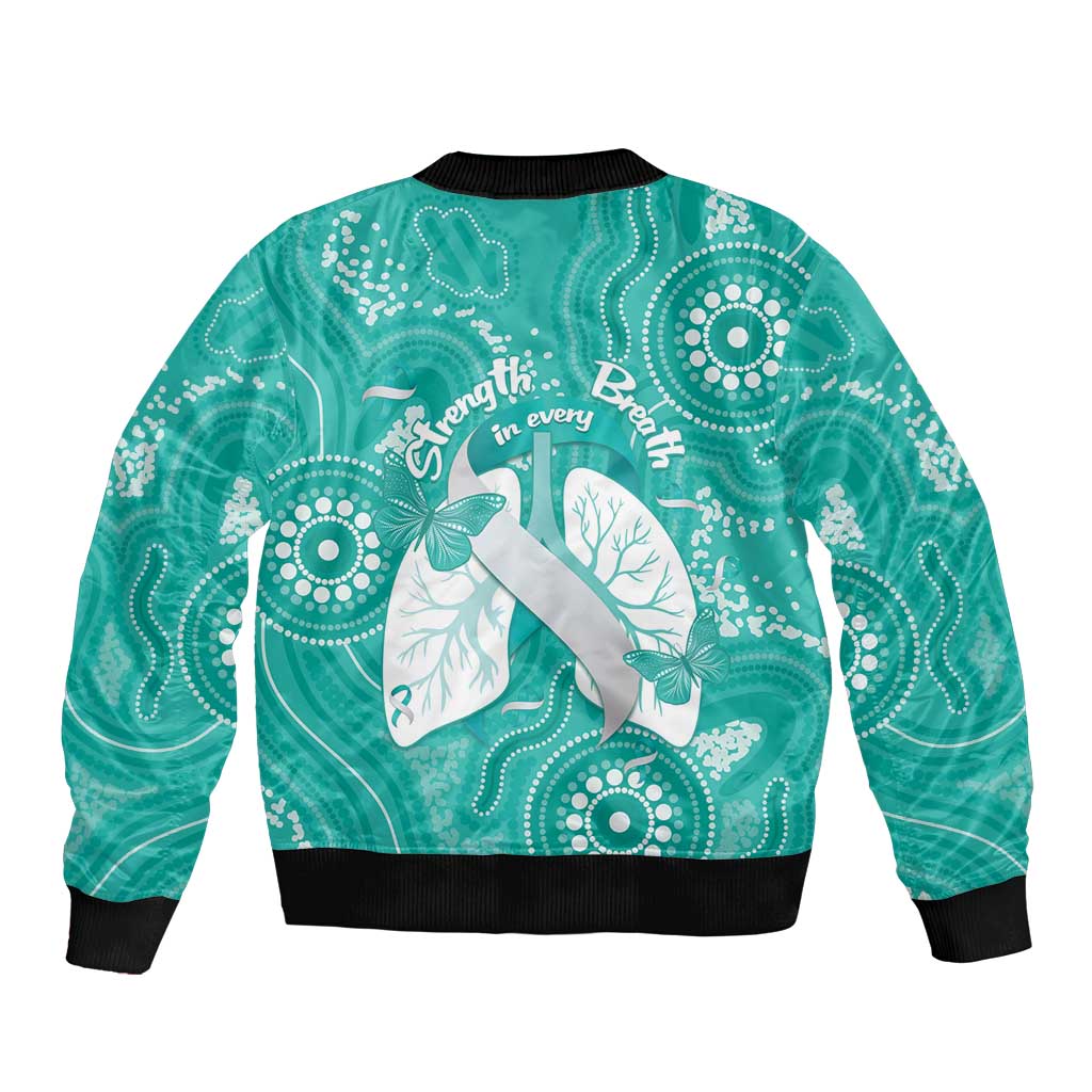 National Asthma Week Australia Sleeve Zip Bomber Jacket Strength In Every Breath
