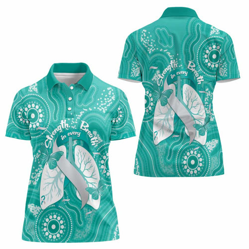National Asthma Week Australia Women Polo Shirt Strength In Every Breath