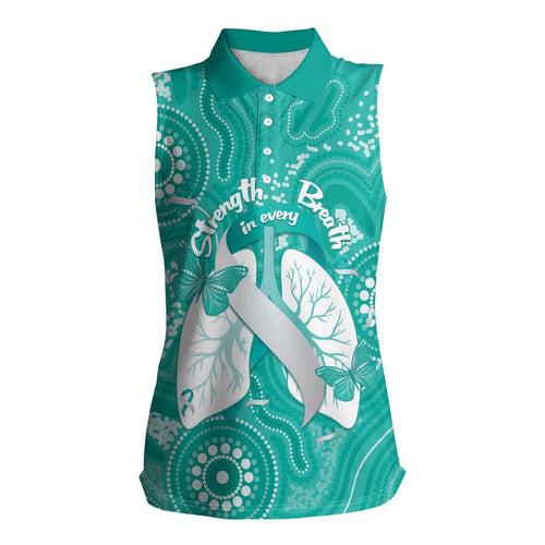 National Asthma Week Australia Women Sleeveless Polo Shirt Strength In Every Breath