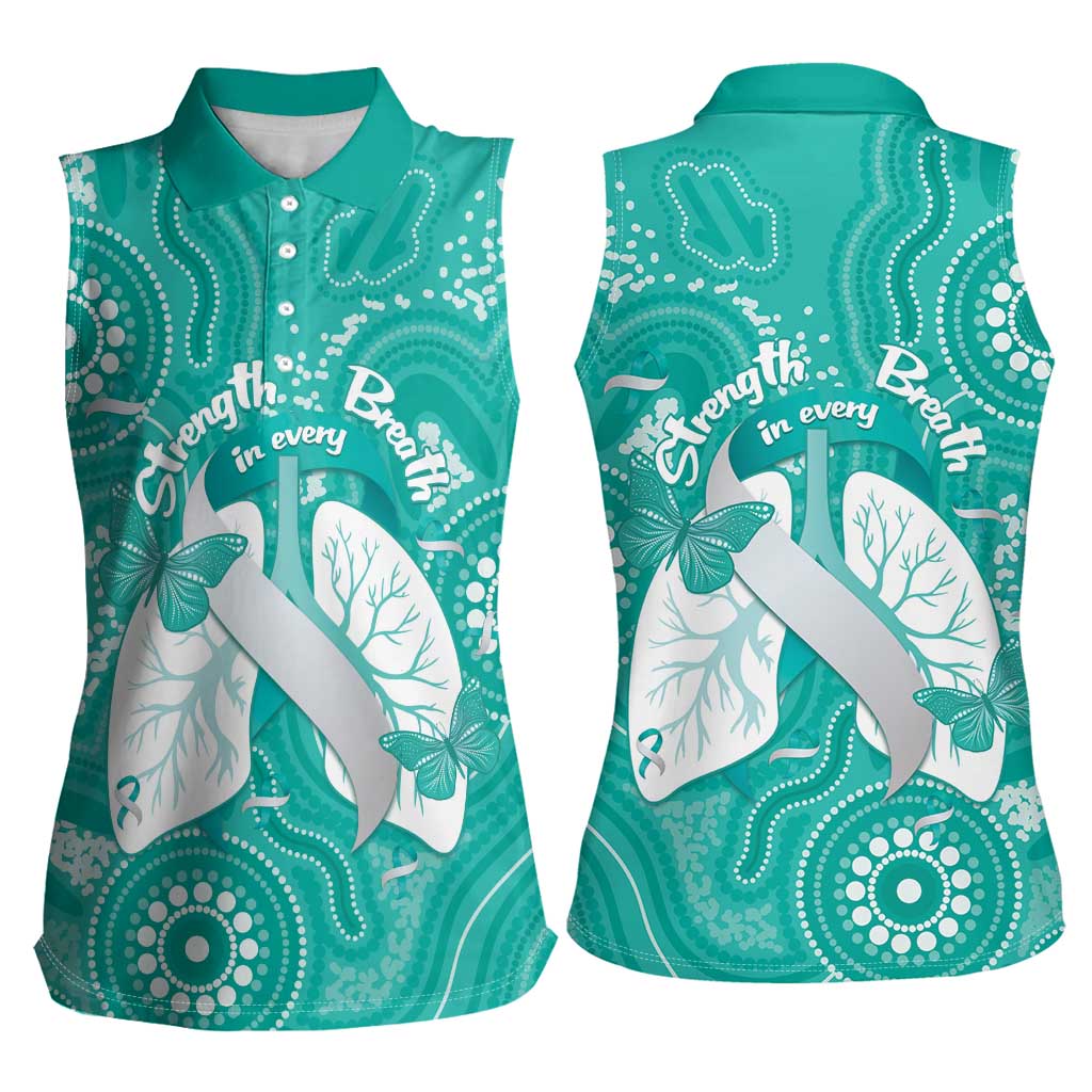 National Asthma Week Australia Women Sleeveless Polo Shirt Strength In Every Breath
