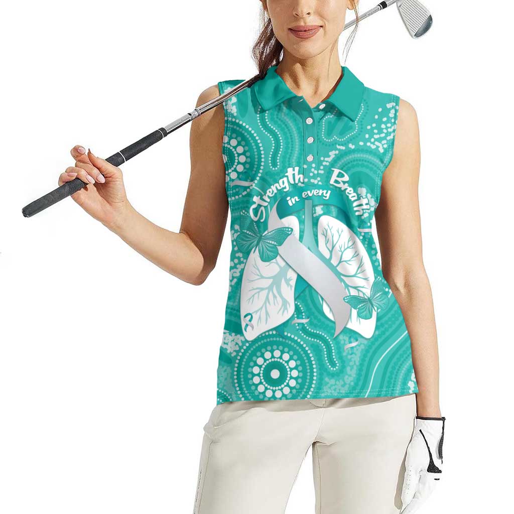 National Asthma Week Australia Women Sleeveless Polo Shirt Strength In Every Breath