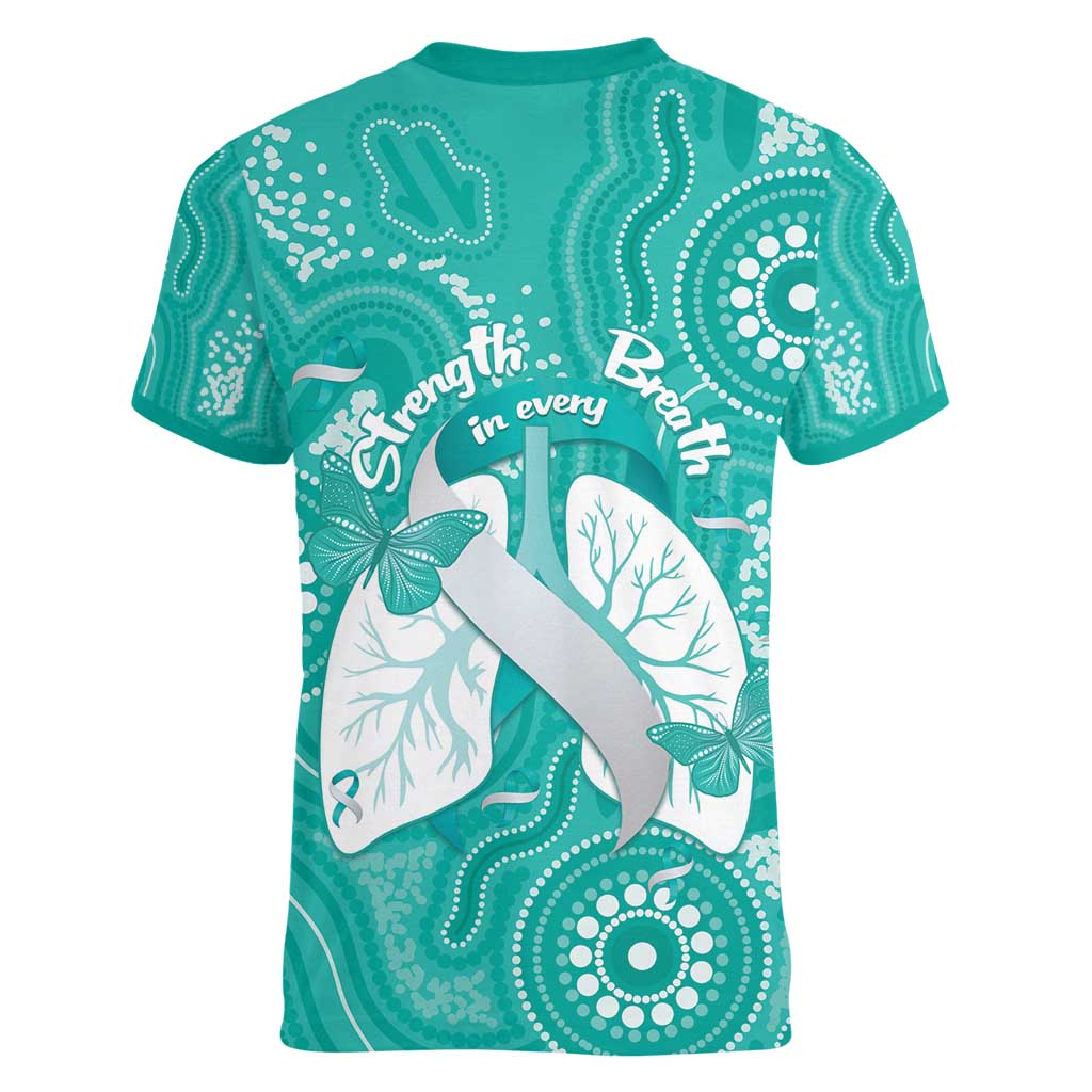 National Asthma Week Australia Women V-Neck T-Shirt Strength In Every Breath