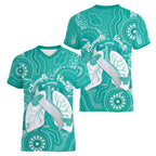 National Asthma Week Australia Women V-Neck T-Shirt Strength In Every Breath