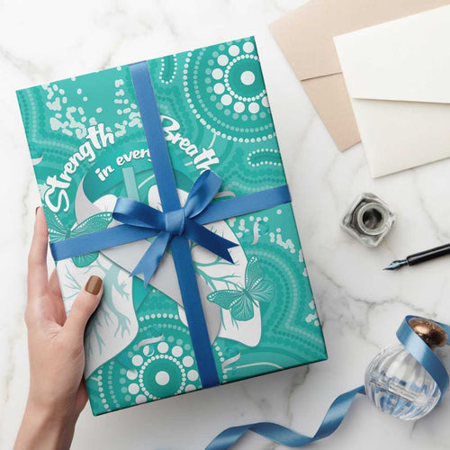National Asthma Week Australia Wrapping Paper Strength In Every Breath - Aussie Hoodie