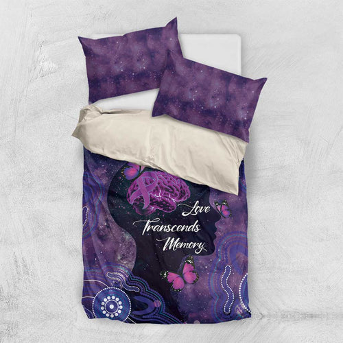Alzheimer's and Brain Awareness Month Australia Bedding Set Love Transcends Memory
