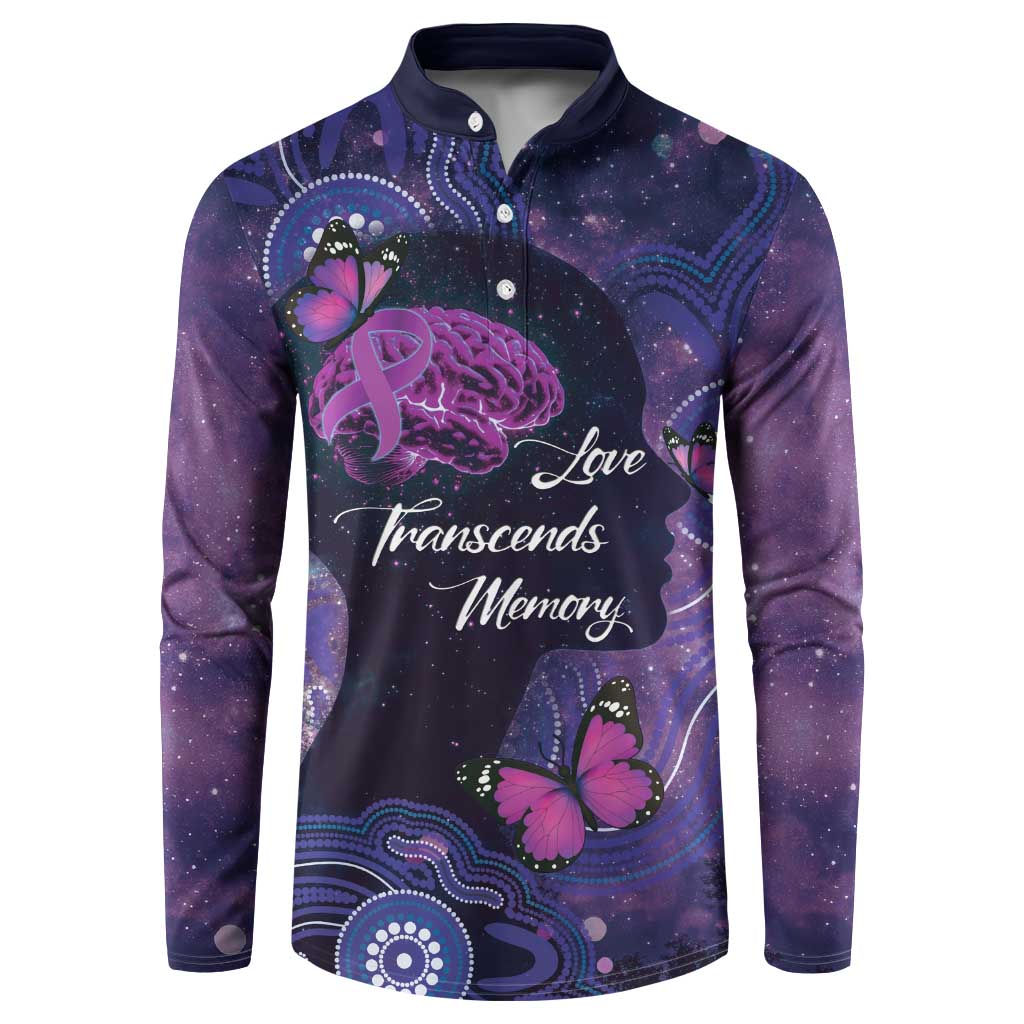 Alzheimer's and Brain Awareness Month Australia Button Sweatshirt Love Transcends Memory