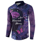 Alzheimer's and Brain Awareness Month Australia Button Sweatshirt Love Transcends Memory