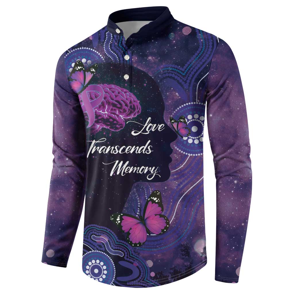 Alzheimer's and Brain Awareness Month Australia Button Sweatshirt Love Transcends Memory