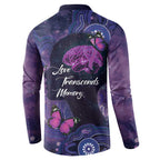 Alzheimer's and Brain Awareness Month Australia Button Sweatshirt Love Transcends Memory