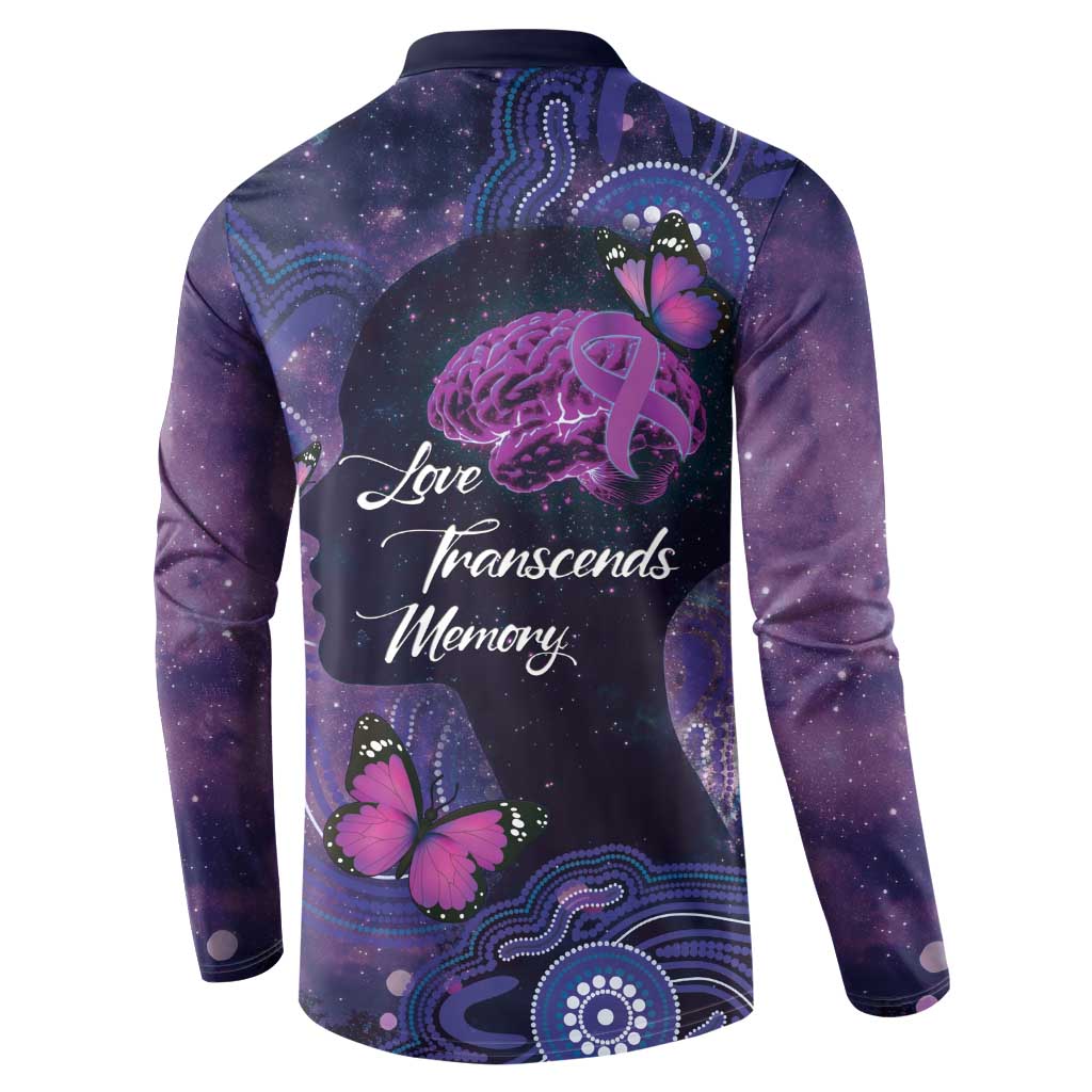 Alzheimer's and Brain Awareness Month Australia Button Sweatshirt Love Transcends Memory