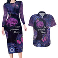 Alzheimer's and Brain Awareness Month Australia Couples Matching Long Sleeve Bodycon Dress and Hawaiian Shirt Love Transcends Memory