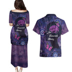 Alzheimer's and Brain Awareness Month Australia Couples Matching Puletasi and Hawaiian Shirt Love Transcends Memory