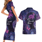 Alzheimer's and Brain Awareness Month Australia Couples Matching Short Sleeve Bodycon Dress and Hawaiian Shirt Love Transcends Memory