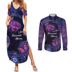 Alzheimer's and Brain Awareness Month Australia Couples Matching Summer Maxi Dress and Long Sleeve Button Shirt Love Transcends Memory