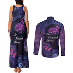 Alzheimer's and Brain Awareness Month Australia Couples Matching Tank Maxi Dress and Long Sleeve Button Shirt Love Transcends Memory