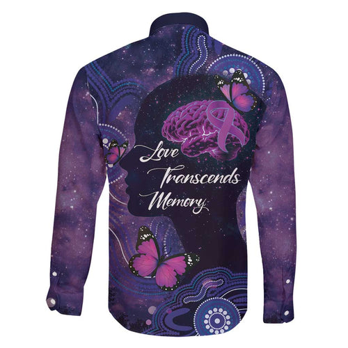 Alzheimer's and Brain Awareness Month Australia Family Matching Long Sleeve Bodycon Dress and Hawaiian Shirt Love Transcends Memory