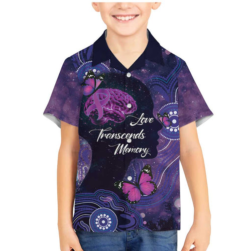 Alzheimer's and Brain Awareness Month Australia Family Matching Mermaid Dress and Hawaiian Shirt Love Transcends Memory