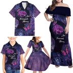 Alzheimer's and Brain Awareness Month Australia Family Matching Off Shoulder Maxi Dress and Hawaiian Shirt Love Transcends Memory