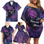 Alzheimer's and Brain Awareness Month Australia Family Matching Off Shoulder Short Dress and Hawaiian Shirt Love Transcends Memory