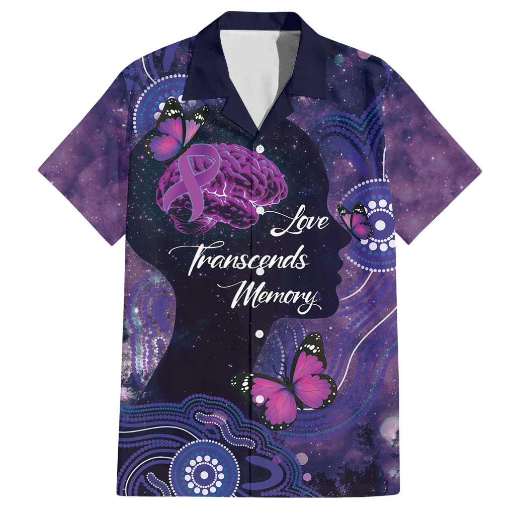 Alzheimer's and Brain Awareness Month Australia Family Matching Off Shoulder Short Dress and Hawaiian Shirt Love Transcends Memory