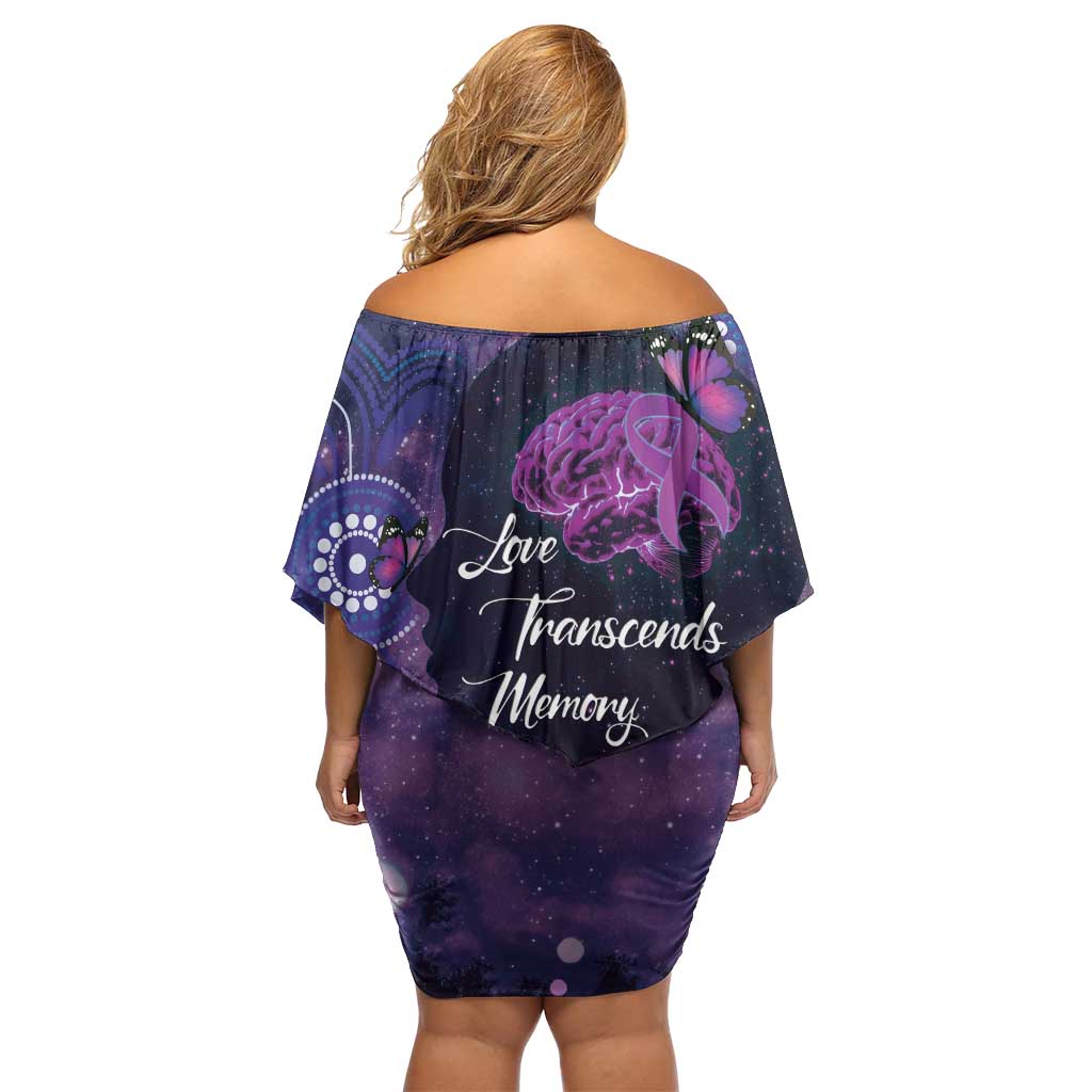 Alzheimer's and Brain Awareness Month Australia Family Matching Off Shoulder Short Dress and Hawaiian Shirt Love Transcends Memory